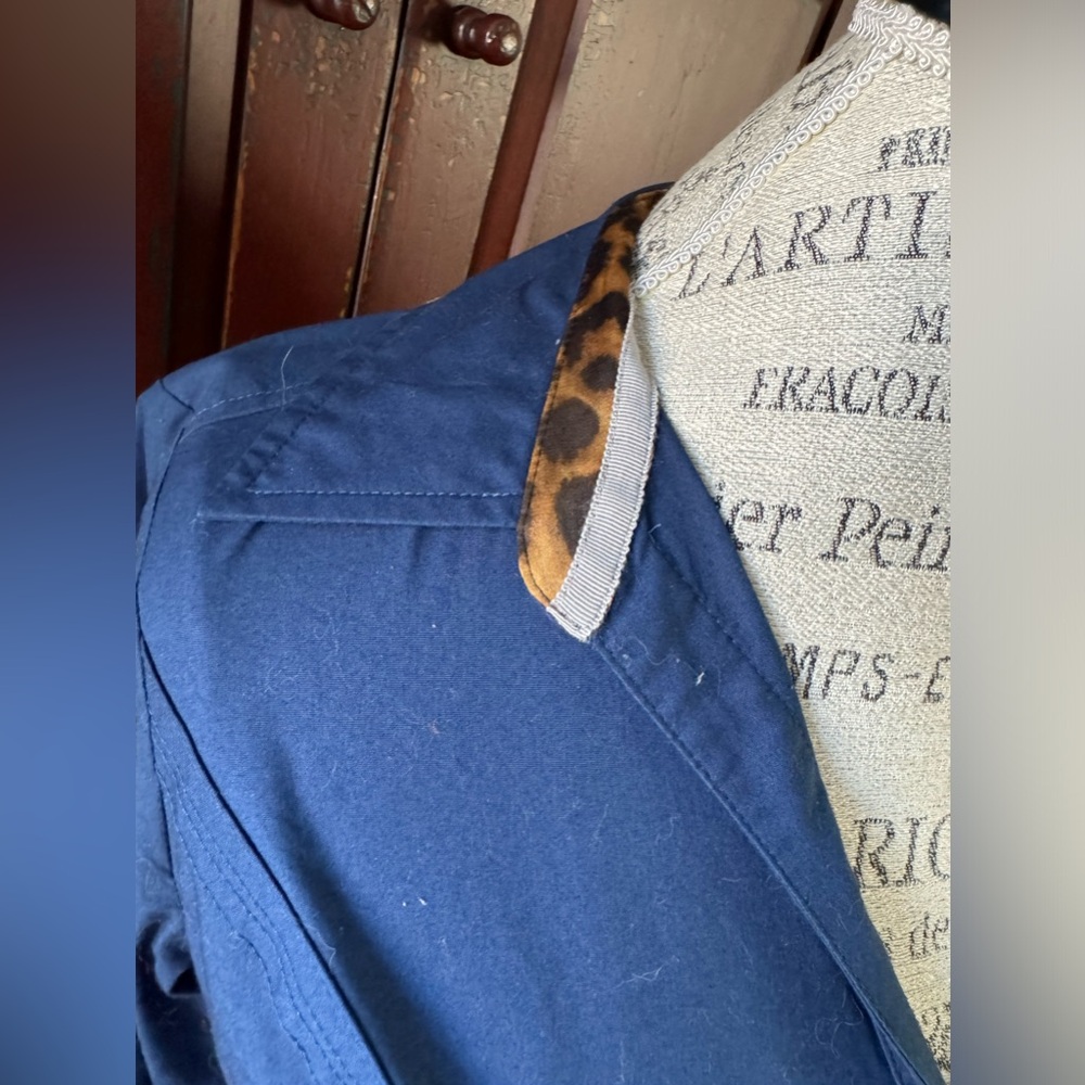 Express Medium Blue Button Polo - image 6